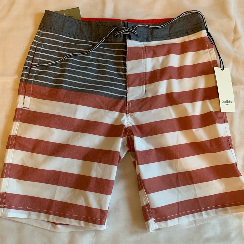 american flag swim trunk